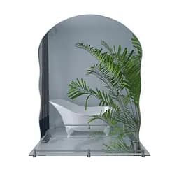 Дзеркало Lidz Anny 140.07.02 (1) 600x850x106 настінне з поличкою прямокутне з дугоподібним верхом та фігурними боками LD78AN6085