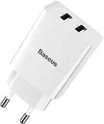 Сетевое зарядное устройство Baseus Speed Mini Dual U Charger 10.5W White