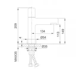 Змішувач для умивальника Gappo G1052-86 - мініатюра 5