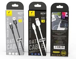 Кабель SkyDolphin S07V TPE High Elastic Line USB - micro USB (M/M), 1 м, Black (SDUSB-000598) - мініатюра 2