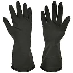 Рукавички захисні кислотно-лужні Китай L x 60г чорна