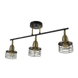 Светильник Brille спот потолочный накладной лофт HTL-212/3 E27 AB/CH