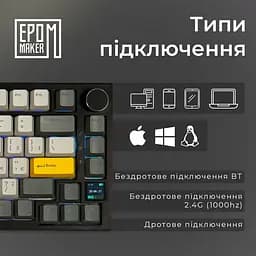 Клавіатура Epomaker AK820 Pro Gift Switch Black механічна бездротова (AK820-PRO-B-G)  - мініатюра 14
