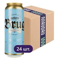 Упаковка пива Keten Brug Blanche Elegant светлое 4.8% 12 л (0.5 л х 24 шт.) ж/б