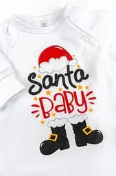 Святковий комбінезон для немовлят на кнопках Santa baby