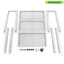 Стелаж-етажерка триярусний з металу білий 60x33x110см SW-00002103 - мініатюра 6