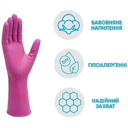Рукавички латексні Добра господарочка, надміцні, розмір L (4820086520058) - мініатюра 4