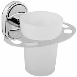 Склянка з тримачем для зубних щіток Frap F1906-1 скло 1/80 хром