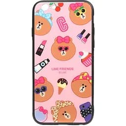 Чехол-накладка Toto Cartoon Print Glass Case Apple iPhone 6/6s Line friends Linc