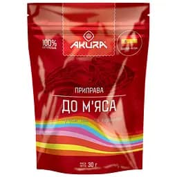 Приправа Akura До м'яса з перцем чилі та корицею 30 г