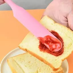 Шпатель кондитерський силіконовий лопатка кондитерська для торта 24 см, Kitchen Master Червоний 87104 - мініатюра 2