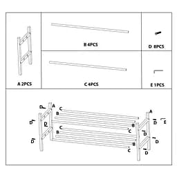 Полиця для взуття Casa Si Shoe Rack Bamboo (CS92307W04) - мініатюра 5