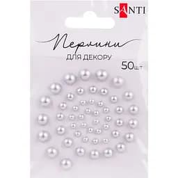 Перлини Santi самоклеючі 50 шт. сріблясті (952638)