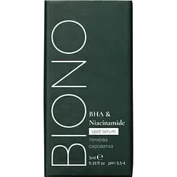 Сироватка для обличчя Biono концентрована точкова з саліциловою кислотою та ніацинамідом 5 мл - мініатюра 4