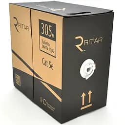 Кабель Ritar КНПП UTP 4х2х0.51 4p 24 AWG CCA изоляция ПЭ для наружн. работ с проволокой 305м Black Corton BOX 450x450x500 Q1