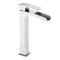 Смеситель для умывальника высокий Koer "Водопад" KB-15007-04 KR5156 Белый матовый