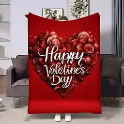 Плед 3D на день закоханих Happy Valentine's Day 4466_A 17993 160х200 см