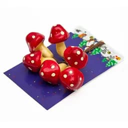 Веточка новогодняя Devilon декоративная с грибами 12 см (450824)