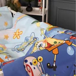 Комплект дитячої постільної білизни MirSon Kids Time Spanch Bob бязь  143x210 см (2200010434002) - мініатюра 2