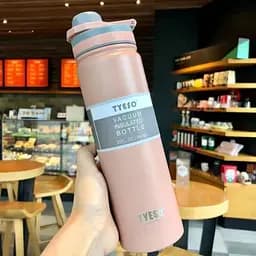 Термопляшка Tyeso 750 мл з нержавіючої сталі для кави води pink - мініатюра 4