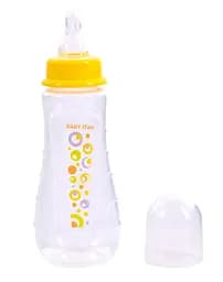 Пляшечка для годування Baby Team, ергономічної форми з силіконової соскою, 250 мл, жовтий (1412_желтая) - мініатюра 2