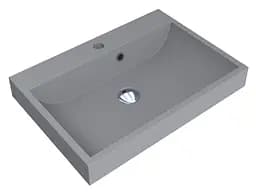 Умивальник Miraggio VARNA 600 GRAY (0000448) Mirasoft, Матовий, Накладний/Врізний, Сірий