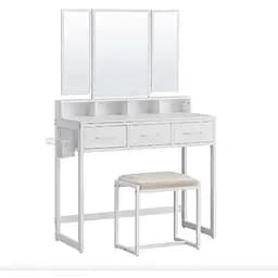 Туалетный стол Leobert Vicco трюмо с белым пуфом
