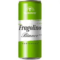 Напій винний Tairovo Fragolino Bianco слабоалкогольний газований напівсолодкий білий 6-6.9% 0.33 л