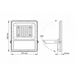 Прожектор Videx LED 30W 5000K автономний (VL-FSO-1005) - мініатюра 6