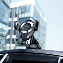 Тримач в машину Baseus Osculum Type Gravity Car Mount black (21743 black) - мініатюра 4