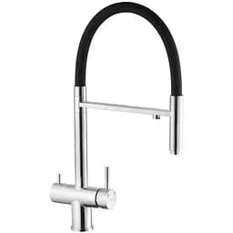 Смеситель для кухни с подключением к фильтру Kroner KRP Edelstahl Klassisch - ESG03815BLK CV027933 Нержавеющая сталь