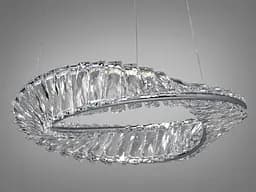 Люстра стельова LED Diasha 548/400CH, 45W, хром, діаметр 36 см, висота 95 см, сучасний стиль для дому