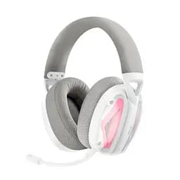 Навушники накладні XO BE46 2.4G Gaming Headset with Type-C+USB 2-in-1 Adapter Біло-рожеві - мініатюра 5