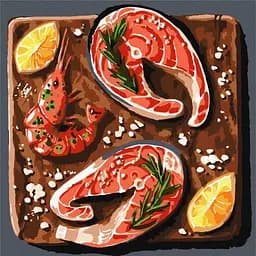 Картина за номерами Ideyka Морський делікатес ©art_shprota KHO5675 30х30 см