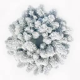 Вінок новорічний різдвяний Hvoya Premium з литої хвої засніжений 45 см