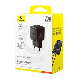Адаптер мережевий Baseus Palm Fast Charger |1Type-C, 20W/3A, PD/QC| - мініатюра 2