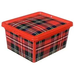 Коробка для зберігання речей, у клітинку 2 л (2355-IH-клітинка)