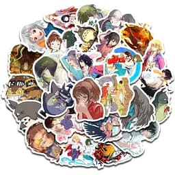 Стікерпак набір наклейок G-Toys Роботи Hayao Miyazaki 45 шт. (SP HM 01)