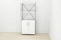 Етажерка 3/60 Ferrum-decor Серії Конект із тумбою 144x60x28 Сірий ДСП Білий (FRD-104456) - мініатюра 2