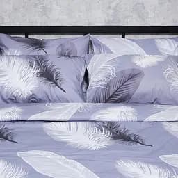 Комплект постільної білизни Moon&Star Бязь Gold Люкс Soft Plumes Сімейний 160х220х2 наволочки 2х40х60 - мініатюра 3