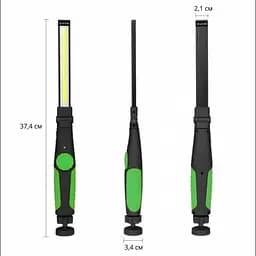Ліхтар акумуляторний WORKLIGHT-W55-COB поворот 180o з магнітом зелений - мініатюра 2