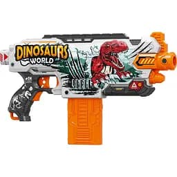 Игрушечный детский пистолет автомат. с магазином на батаре. с мягк. патронами Мир Динозавров (24 шт.)(43х20см)