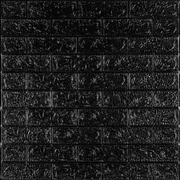 3D панель Sticker Wall самоклеюча 700x770x5мм цегла Чорна 019-5 SW-00000151