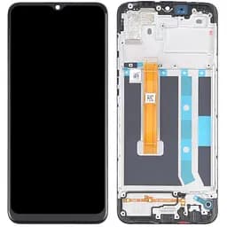 Дисплей Oppo A15 /A15s /A35 чорний, оригінал PRC, з рамкою