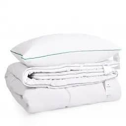 Набір MirSon вовна №9568 Gold Silk Hand Made зима ковдра 140х205 см + подушка білий (2200010806410)