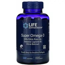 Омега-3 Life Extension Super Omega-3, 240 капсул