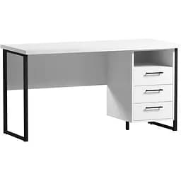 Стіл прямий лофт з тумбою ОП-172 Orange-Line 1400х600х750 Чорний/Білий