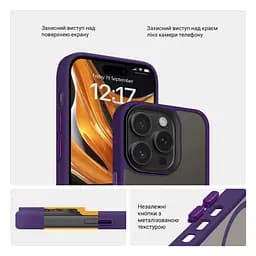 Чехол для Apple iPhone 13 Pro, Uniq MagCase, фиолетовый, противоударный, панель-накладка с MagSafe, ударопрочный TPU+PC, с магнитом MagSafe, поддержка полноценной беспроводной зарядки, ArmorStandart (ARM75316) - мініатюра 3