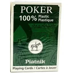 Карты игральные Piatnik 100% Plastic Poker Economy single deck (green) (PT-136214)