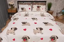 Комплект постільної білизни Moon&Star Бязь Gold Люкс Bulldog Love двоспальний 175х210 наволочки 2х50х70 - мініатюра 5